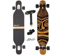 Camber Longboard con rodamientos de cerámica en Flex1 Drop Through Cruiser Freeride Skate Full Board con T-Tool