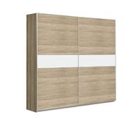 CAMBIA TUS MUEBLES CTM® Armario Winter 200 cm - Puertas Correderas - Estilo Nórdico - Interior con Estantes y Barras - Melamina Roble o Blanco - 200x61x210 cm - Armario Ropero Moderno (Roble)