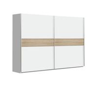CAMBIA TUS MUEBLES CTM® Armario Winter 270 cm - Puertas Correderas - Estilo Nórdico - Interior con Estantes, Barras y Partidores - 270x61x210 cm Armario Grande para Dormitorio (Blanco)