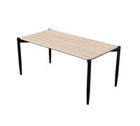CAMBIA TUS MUEBLES CTM® Mesa Centro Nantolin 100x50x45 cm - Tapa MDF Acabado Roble y Estructura Metálica Negra, Diseño Compacto y Moderno