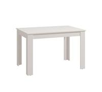 CAMBIA TUS MUEBLES CTM® Mesa Extensible Nerea 120/160x80x76 cm - Diseño Moderno con Extensión Central y Superficie Laminada Resistente para Comedor Color Blanco