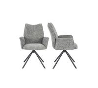 CAMBIA TUS MUEBLES CTM® Pack 2 Sillas Andrea - Tapizadas en Tela en Color Musgo con Brazos Integrados y Giro 180º Retorno, Estilo Moderno para Comedor, Oficina o Sala de Reuniones (Color Musgo)