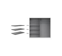 CAMBIA TUS MUEBLES CTM®Pack 3 Estantes Winter 270 y 220 - Baldas Interiores Regulables Color Gris para Armario Winter - 107,8x42x2,2 cm - Kit Almacenaje Dormitorio
