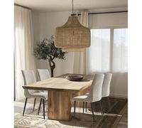 Cambia tus muebles Pack de 4 sillas de 93x45x63 cm tapizadas en tela anti-manchas en beige Michelle