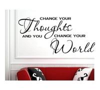 Cambia tus pensamientos y cambias tu mundo de calcomana de vinyl de arte de tu mundo