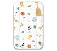 Cambiador bebe 70x50 cm - colchon impermeable portátil para comoda o lavadora cojin muda cómoda trocador fraldas colchón colchoneta fácil de limpiar Safari