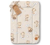 Cambiador bebe 70x50 cm - colchon impermeable portátil para comoda o lavadora cojin muda cómoda trocador fraldas colchón colchoneta fácil de limpiar Oeko-Tex Jirafas