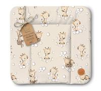 Cambiador bebe 75x72 cm - colchon impermeable portátil para comoda o lavadora cojin muda cómoda trocador fraldas colchón colchoneta fácil de limpiar Oeko-Tex Jirafas