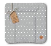 Cambiador bebe 85x72 cm - colchon impermeable portátil para comoda o lavadora cojin muda cómoda trocador fraldas colchón colchoneta fácil de limpiar Gris con estrellas