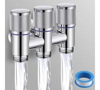 Cambiador de agua de 3 vías, válvula angular de llenado de agua de 3 vías, válvula de control de salida 1 en 3 salidas, interfaz de rosca de 4 puntos, válvula de conversión multifunción para fregadero