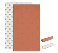 Cambiador de bebé de cuero vegano, cambiador portátil lavable, paquete de 2, cambiador de viaje plegable para bebés, regalos de ducha para recién nacidos (arcoíris y elefante, 15.75 x 28 pulgadas)