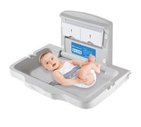 Cambiador de bebé montado en la pared, mesa plegable para cambiar pañales, cambiador de pañales comercial, mesa cambiadora de pañales con soporte de seguridad y señal de puerta, ahorra espacio