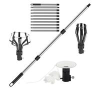Cambiador De Bombillas - Extensor De 4 Metros Para Altura - Extractor Con Ventosa Y Cesta Para Cambiar Bombillas En Focos Exteriores Lámparas De Hogar Escuela Arañas