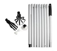 Cambiador de bombillas para techos altos con poste de extensión, kit de varilla telescópica de aluminio con ventosa y jaulas de dedos para reemplazo seguro de lámpara empotrada