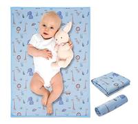 Cambiador de cuero vegano para bebé, cambiador portátil lavable, tapete cambiador de viaje plegable para bebés, regalos de ducha para recién nacidos (animal, 20 x 28 pulgadas)