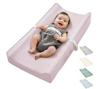 Cambiador de cuero vegano para bebé, funda impermeable, tamaño estándar, fácil de limpiar (rosa)