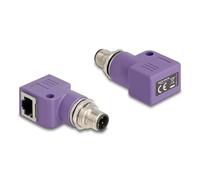 Cambiador de género Delock 60679 M12 a RJ45 Cat5e violeta IP67