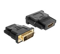 Cambiador de género DeLOCK 65466 DVI 24+1 a HDMI Negro