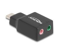 Tarjeta de sonido USB externa DELOCK Tipo-C 2x3,5mm Klinkenbu.Plug