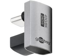 Cambiador de género Goobay 74445 USB-C macho a hembra con ángulo U, 40 Gbps y 240 W