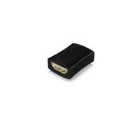 Cambiador de género HDMI ICYBOX IB-CB005 doble hembra chapado en oro negro