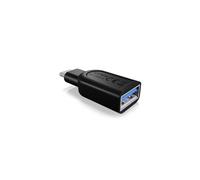 Cambiador de género ICY BOX IB-CB003 USB 3.0 Tipo C a Tipo A Negro