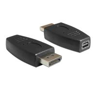 Cambiador de género para cables DeLOCK 65237 DisplayPort a mini DisplayPort Negro