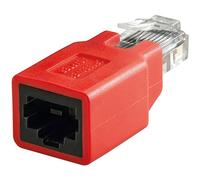 Cambiador de género para cables Goobay RJ-45 macho a hembra rojo