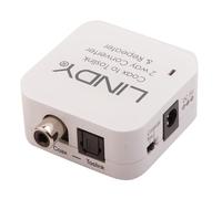 Cambiador de Género para Cables Lindy Toslink a RCA Blanco