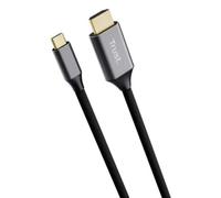 Cambiador de género Trust Calyx 25630 USB-C a HDMI 2 m 4K Negro Plata