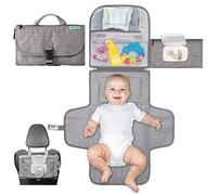 Cambiador de pañales portátil, cambiador portátil para recién nacidos y niños - Cambiador de bebé con bolsillo inteligente para toallitas - Kit de cambiador de viaje impermeable - Regalo para bebé