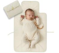 Cambiador de pañales portátil, suave y fácil de limpiar, tapete cambiador de pañales para bebés, la almohadilla perfecta ligera y plegable para viajar