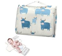 Cambiador de pañales reutilizable con bolsillo para pañuelos Oliver Jeffers Style Bull Baby Blue Cambiador para cambiador de mesa infantil kit de viaje cambiadores de pa?ales para bebés