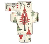 Cambiador de pañales reutilizables con bolsillo de pañuelos, cambiador de pañales, portátil, kit de estación de viaje para bebés, Feliz Navidad, árbol de Navidad, color