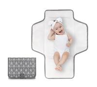 Cambiador de viaje - Almohada incorporada para bebé recién nacido, cambiador de pañales impermeable, cambiador de pañales plegable impermeable, tapete de viaje plegable para bebé, cambiador portátil