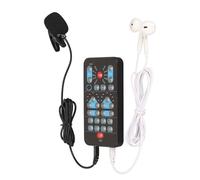 Cambiador de Voz con Tarjeta de Sonido en, Cambiador de Voz con Micrófono Portátil de Mano, Disfraz de Voz, Máquina de Efectos Multifuncional para Juegos, Teléfono,