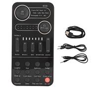 Cambiador de Voz Portátil, Tarjeta de Sonido en Portátil con Efectos Multifuncionales Bluetooth 5.3, Mezclador de Tarjeta de Sonido para Juegos y Transmisión en para