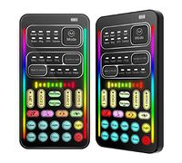 Cambiador de Voz Portátil, Tarjeta de Sonido en Vivo con 8 Cambios de Voz, Tablero de Sonido con Luces LED Frías, Disfraz de Voz, Modulador para PS4 para PS5 para Xbox One para