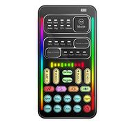 Cambiador de Voz, Tarjeta de Sonido de Cambiador de Voz de Mano con 8 Efectos de Sonido, Mini Disfraz de Voz Bluetooth,Modulador de Sonido Portátil para PS5/Xbox/Teléfono/ordenador