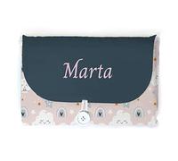 Cambiador Impermeable Portatil para Bebe Personalizado con su Nombre.Varios modelos.Regalo recien nacido.(arco iris)