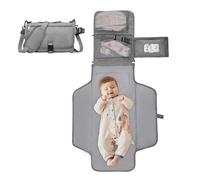 Cambiador plegable, cambiador plegable - Estación de cambio de pañales desmontable, cambiador plegable resistente a los arañazos, lavable a máquina con bolsillo para servilletas para nuevos padres