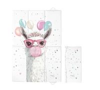 Cambiador plegable de viaje para bebé, suave, impermeable, portátil, cambiador de pañales (llama loca)