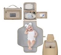 Cambiador portátil: cambiador de viaje plegable, compacto impermeable, tapete para bebé desmontable, organizador de gran capacidad | para cochecito asiento de coche guardería viaje casa excursión parq