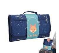 Cambiador portátil: capa de soporte acolchada, tela resistente a desgarros, estructura de almacenamiento de plegado rápido, cierre a presión seguro | Práctico accesorio infantil que ofrece un área de