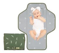 Cambiador portátil de viaje para bebé, tapete cambiador de pañales compacto impermeable con almohada incorporada, cambiador ligero y plegable, regalos para recién nacidos