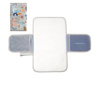 Cambiador portátil: pañales para bebés, cambiador de pañales de viaje de 7,87 x 0,39 pulgadas, accesorio de viaje plegable con bolsillo para toallitas para cochecito, guardería, hospital, avión