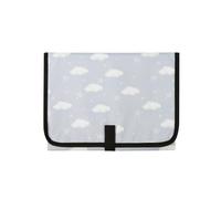 Cambiador portátil para bebé, 68 x 51 cm, impermeable y lavable, con almohada integrada, diseño de 3 capas para bolsa de pañales, hogar, uso de viaje (gris)