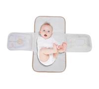 Cambiador portátil para bebé, plegable, impermeable, lavable, portátil, cómodo y ligero, cambiador de viaje para papás, madres, rayas clásicas