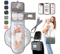 Cambiador portátil para bebé, suave, cómodo, portátil, con bolsillos para toallitas, impermeable, fácil de limpiar, artículos esenciales para recién nacidos, búsqueda de registro de bebé