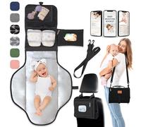 Cambiador portátil para recién nacidos, cambiador de pañales de viaje, impermeable, plegable y desmontable, para búsqueda de registro de bebé